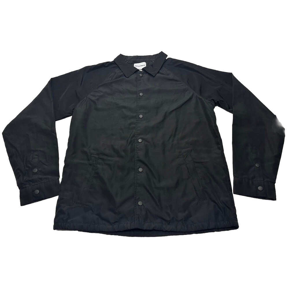 Men's Spiritual Gangster Coaches Jacket Size Medium Black